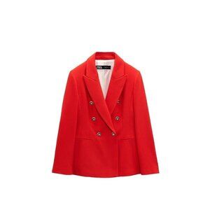 ZARA DOUBLE BREASTED BLAZER  RED SIZE  | 2753/122